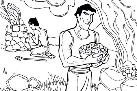 Cain and Abel Sacrifice to God coloring page - Download, Print or Color ...