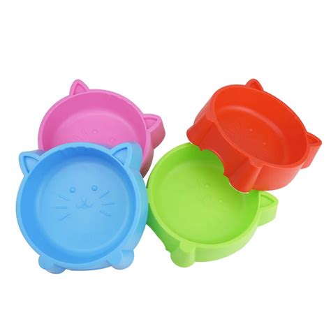 Hot Plastic Cat Face Pet Bowl Environmental Protection Non toxic Dog ...