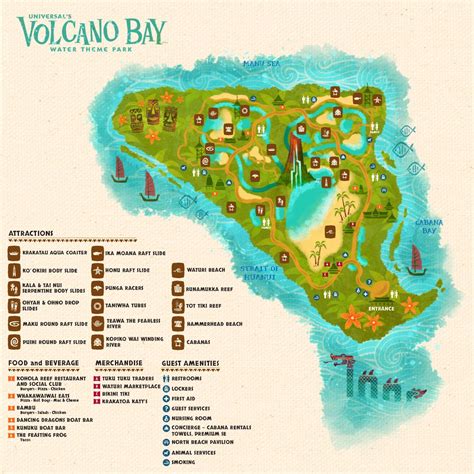 Universal Studios Orlando Volcano Bay Map at Universal Studios