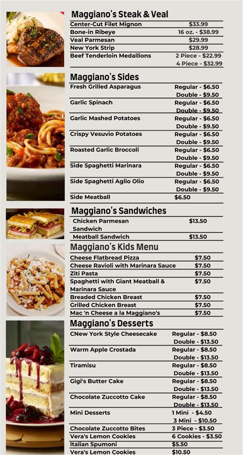 Maggiano's Menu - Updated Prices 2023