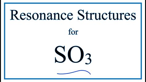 So3 Resonance Structures