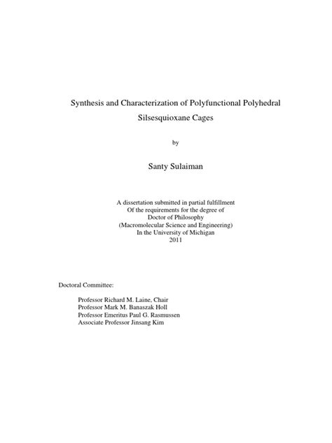 Synthesis and Characterization of Polyfunctional Polyhedral ...