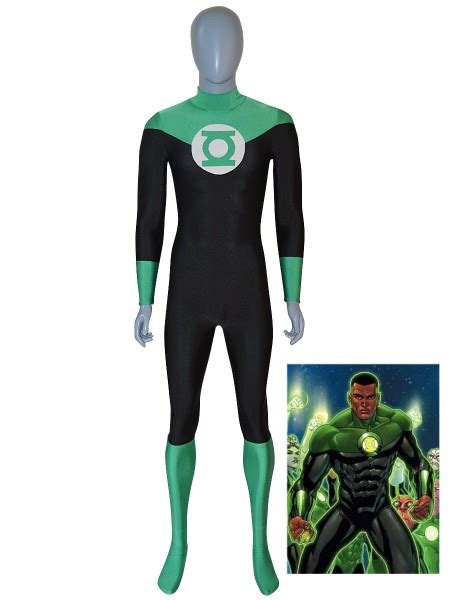 John Stewart Suit Green Lantern Halloween Superhero Costume