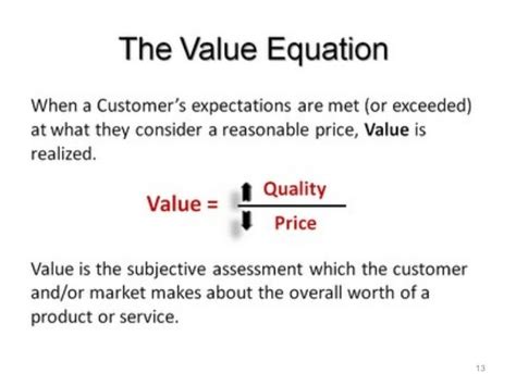 Value equation