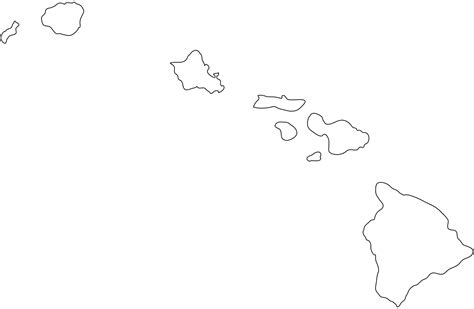 Outline Map Of The Hawaiian Islands