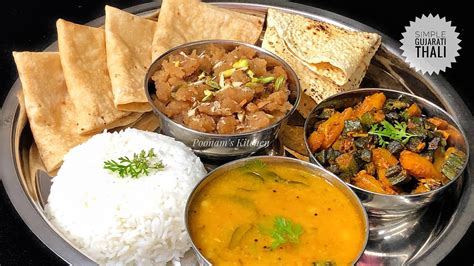 Simple Gujarati Thali in 30 minutes – Bhindi Sabzi/ Gujarati Dal/ Roti ...