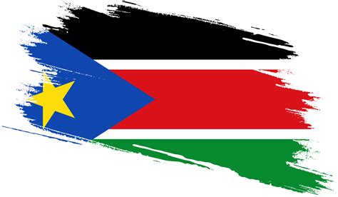 south sudan flag in grunge style 12024972 PNG