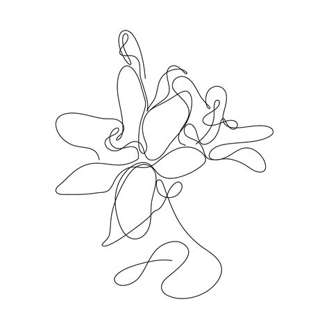 Abstract Flower Lily one line art drawing singulart aesthetic ...