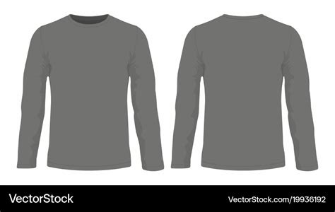 Mens black long sleeve t shirt Royalty Free Vector Image