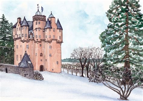 Craigievar Castle Print Winter Scene Scotland Castle - Etsy UK