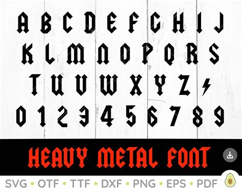 Heavy Metal Font Hard Rock Font Font Svg ACDC Font Digital - Etsy New ...