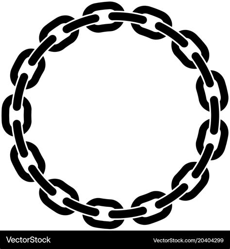 Round frame chain Royalty Free Vector Image - VectorStock