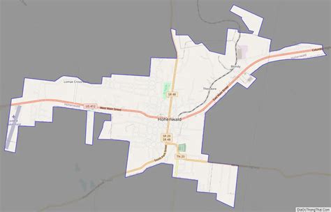 Map of Hohenwald city