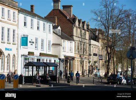 WITNEY, OXFORDSHIRE, UK. A view along Witney High Street. 2013 Stock ...