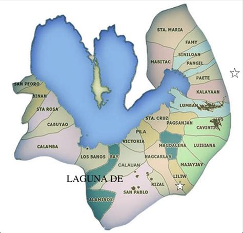 -Map of Laguna Province Showing the Locations of the Four Campuses ...