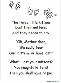 Three Little Kittens Nursery Rhyme