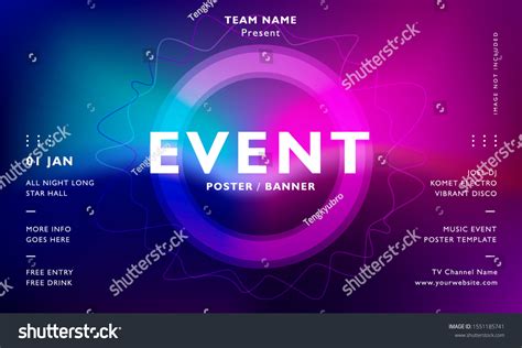 Music Event Banner Design Template Digital Stock Vector (Royalty Free ...