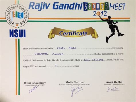 College Cricket Certificate ! | Cricket Club, Sports Intended For ...