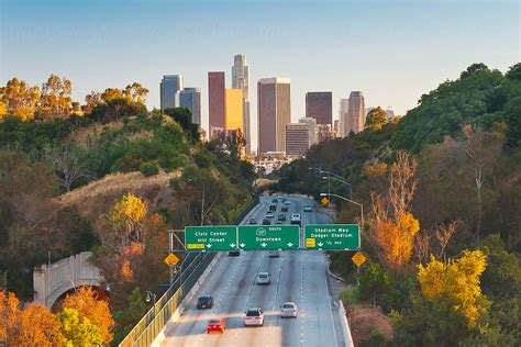 "Pasadena Freeway (CA Highway 110) Leading To Downtown Los Angeles ...