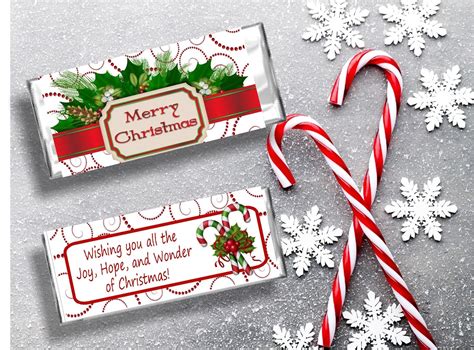 Free Christmas Candy Bar Wrappers Printables