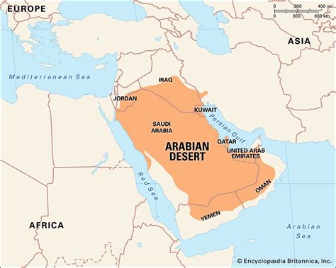 Arabian Desert | Facts, Definition, Temperature, Plants, Animals, & Map ...