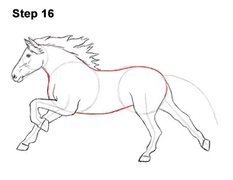 Running Horse Drawing Step By Step ~ Drawing Horse Easy Step Draw ...