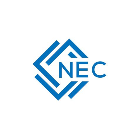 NEC letter logo design on white background. NEC creative circle letter ...