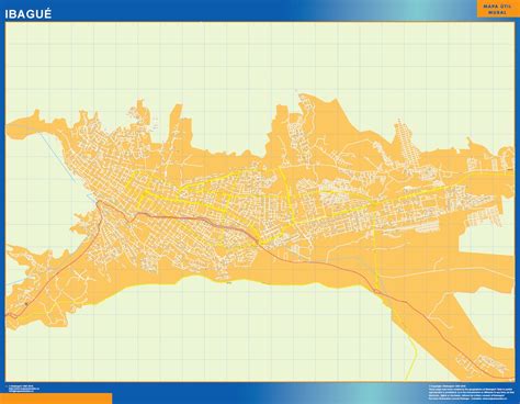 Ibague biggest wall map in Colombia | Largest wall maps of the world.