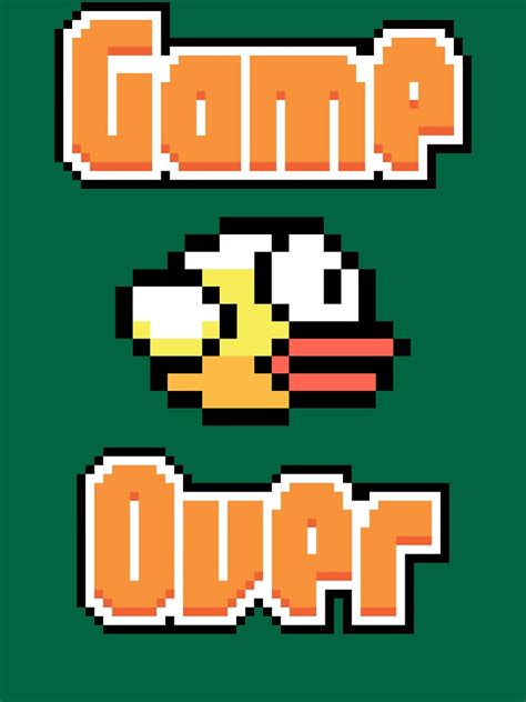 "Flappy Bird Game Over" T-shirt by WickedCool | Redbubble