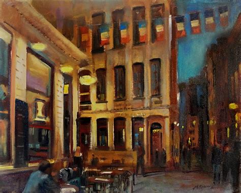 Night Cafe Painting at PaintingValley.com | Explore collection of Night ...