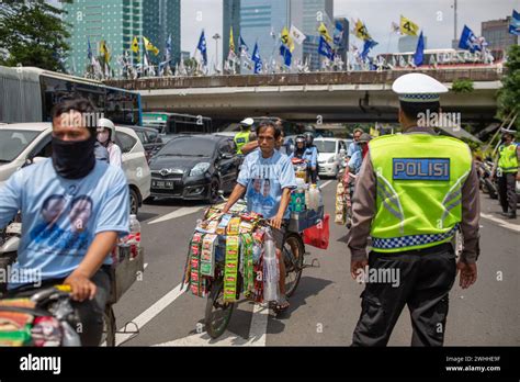 JAKARTA, INDONESIA - FEBRUARY 10, 2024: Supporters of Mr. Prabowo ...