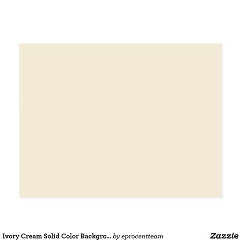 Ivory Cream Solid Color Background For Personalize Postcard | Zazzle ...