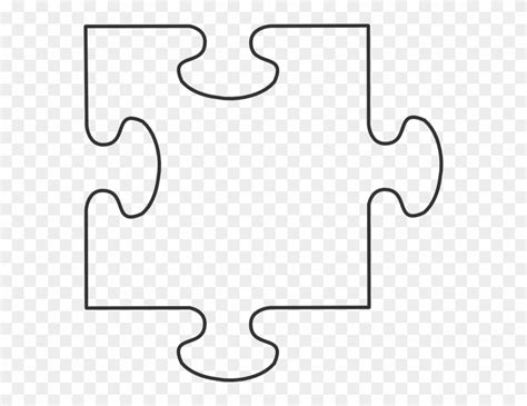 Download Blank Puzzle Piece Template Clipart (#192685) - PinClipart