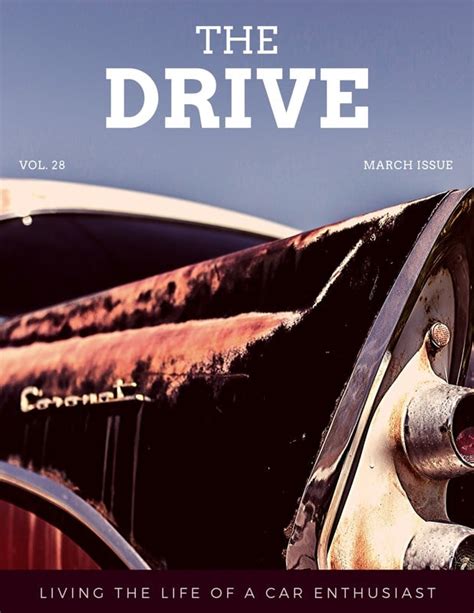 Free, printable, customizable car magazine cover templates | Canva