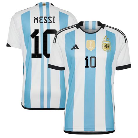 Argentina National Team 2022 Winners Home Lionel Messi Printed Jersey