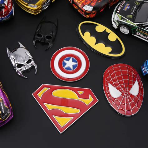 ETIE New Design Cool Car Stickers Captain America Spider Man Batma ...