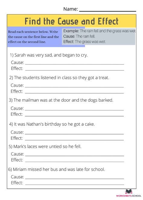 Cause and Effect Worksheets for grade 1 | K5 Learning - Worksheets Library