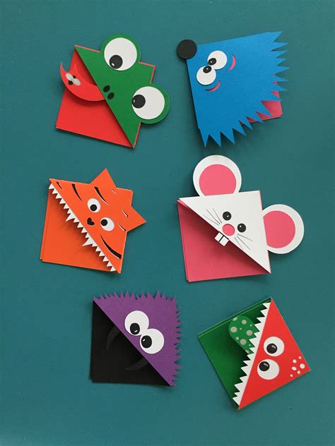 Corner bookmarks | Kids origami, Origami crafts, Paper crafts origami