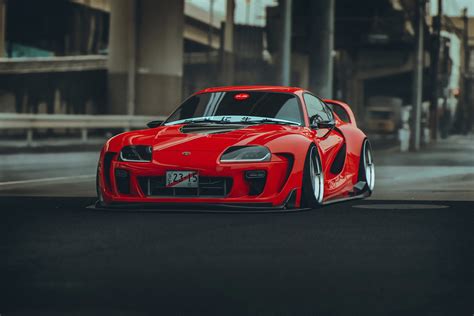 🔥 Free Download Wallpaper Car Red Cars Vehicle Toyota Supra by ...