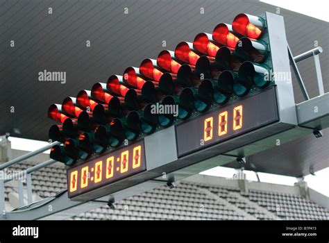 Formula One starting lights Stock Photo - Alamy