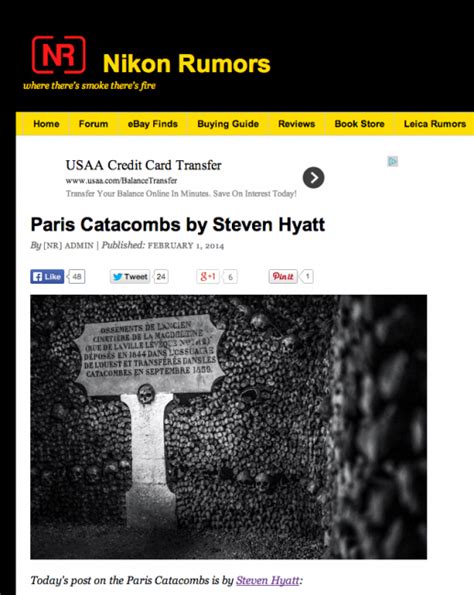 Guest Blog Post Photographing The Paris Catacombs