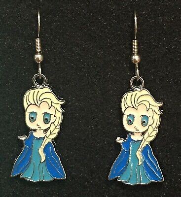 Elsa Earrings Disney Stainless Hook New Frozen Princess Queen Ice Anna ...