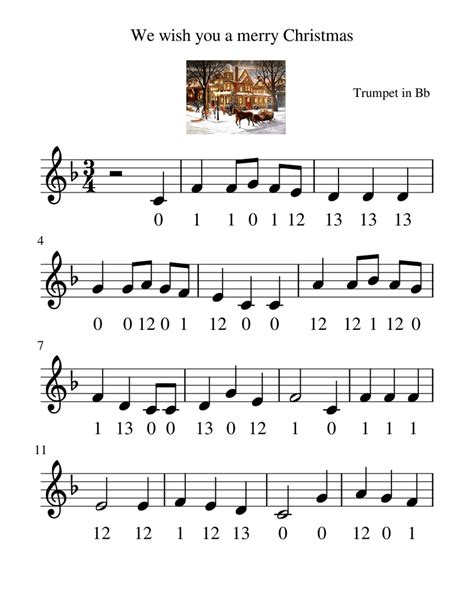 We wish you a merry Christmas trumpet Sheet music for Trumpet ...