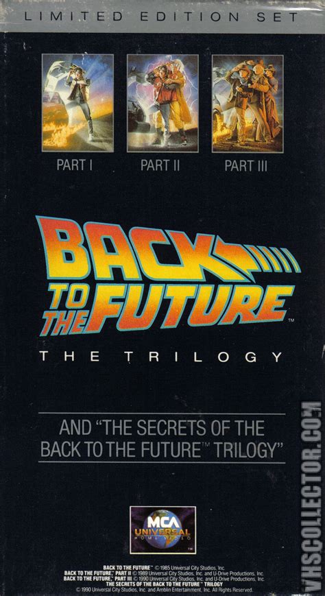 Back To The Future: The Trilogy [Box Set] | VHSCollector.com