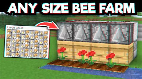 Minecraft Bee Farm: Easiest, Automatic, ANY SIZE! - YouTube | Minecraft ...