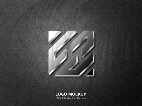 3d silver logo mockup by Nur Mohammad on Dribbble