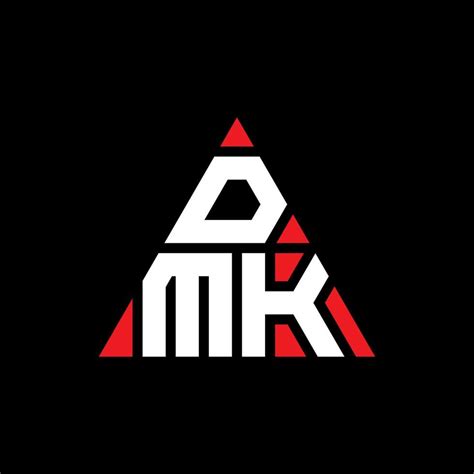 DMK triangle letter logo design with triangle shape. DMK triangle logo ...