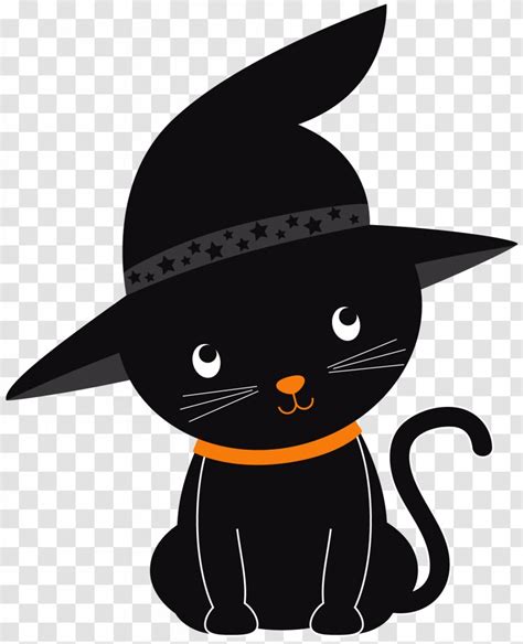 Black Cat Halloween Kitten Clip Art - Carnivoran - Cats Transparent PNG