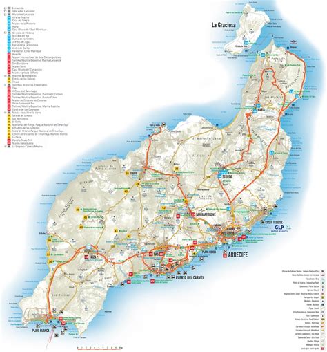 Lanzarote Bus Map