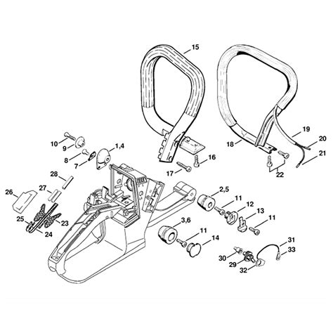 Stihl MS 260 Chainsaw (MS260 C-BW) Parts Diagram, AV System